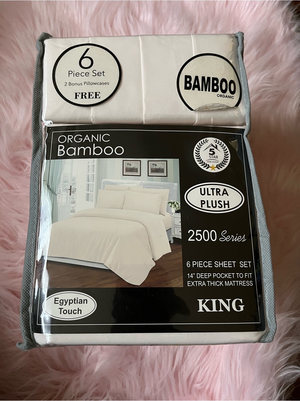 BAMBOO Organic Ultra Plush King Sheet Set - Cream